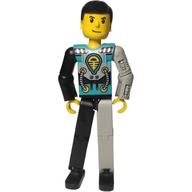 Lego panáček Technic, tmavě tyrkysová (tech001)